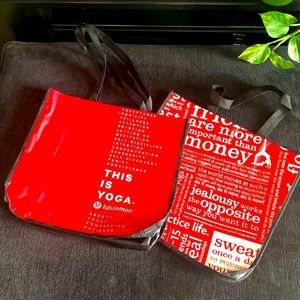 Lululemon reusable bags; set of 2